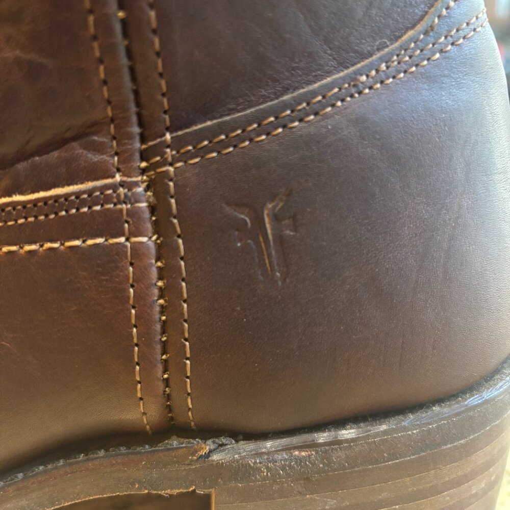 RARE VINTAGE Frye  Campus Boots 14L Style 77050-6 Women’s 9.5 M Dark Brown EUC - Picture 4 of 16